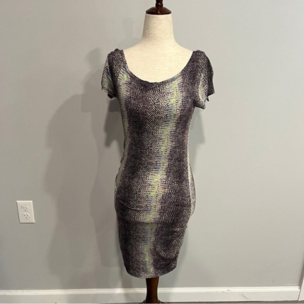 Rachel Roy Snakeprint Fitted Short Dress Small